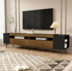 Meuble TV noir et bois