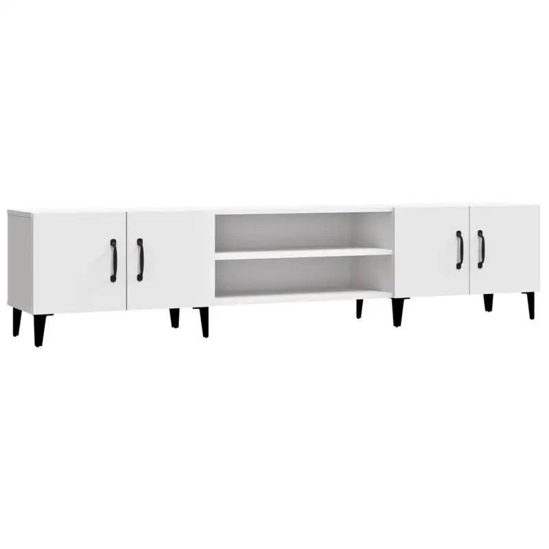 Meuble tv blanc laqué