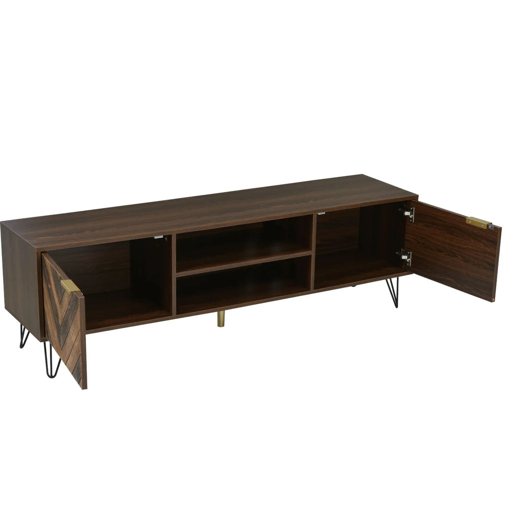Meuble tv bois marron