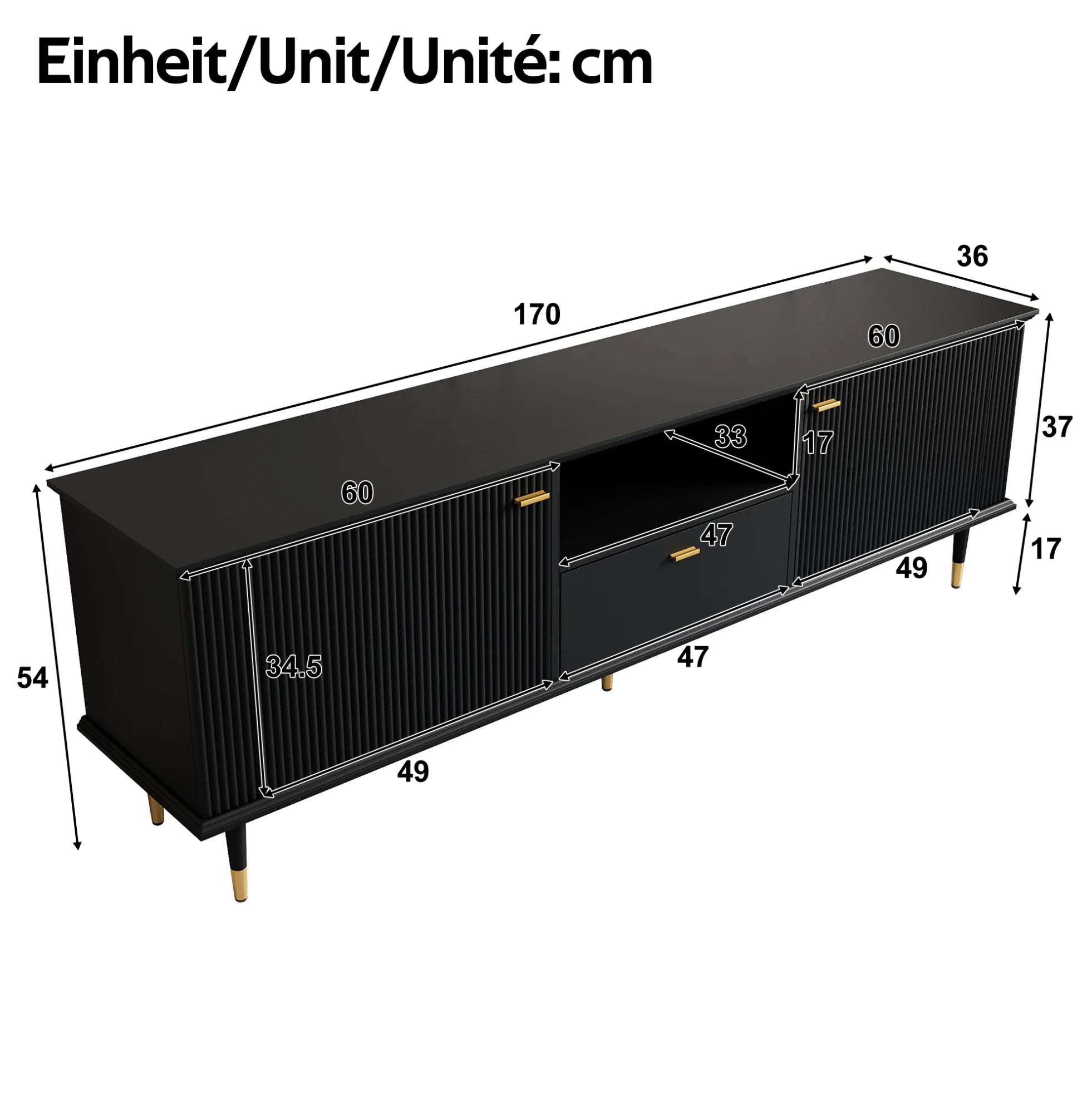 Meuble Noir TV