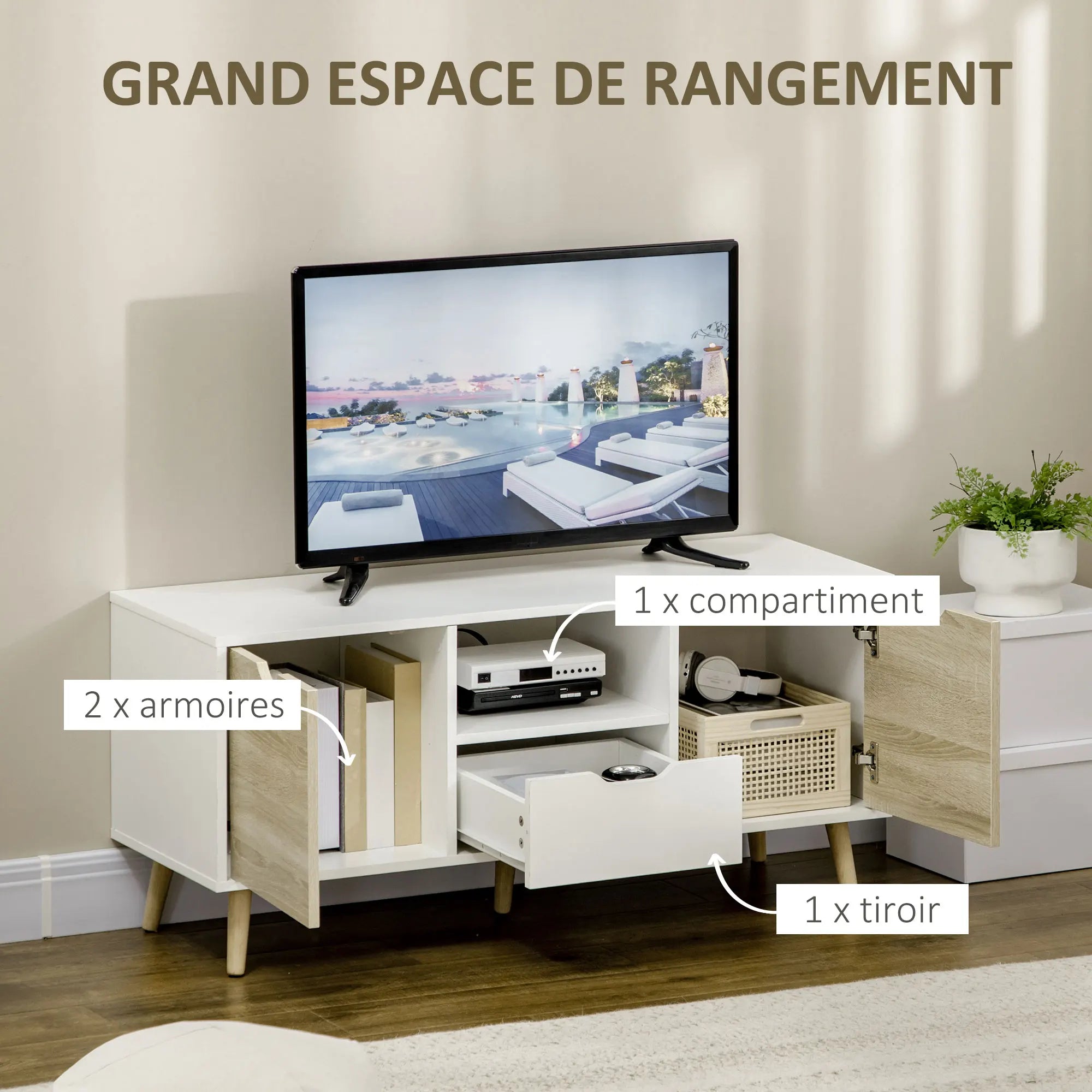 Meuble TV 110 cm