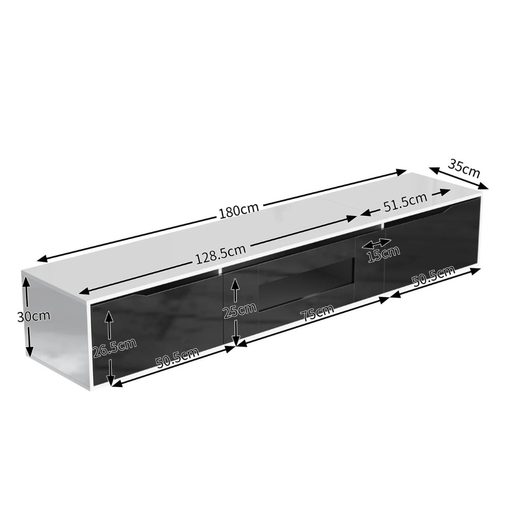 Meuble TV LED 180 cm - Bo | Design & Rangement Optimisé