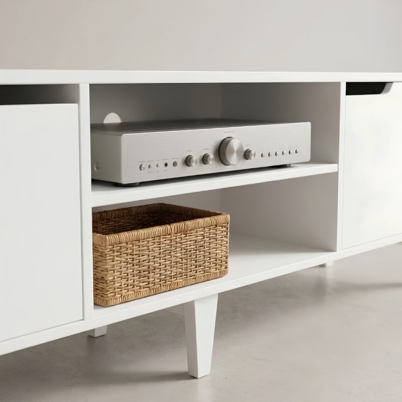 Meuble Télé Blanc - Leif | Style Mid-Century Chic