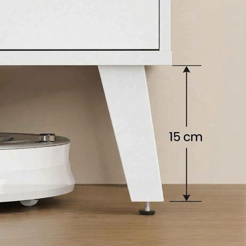 Meuble Télé Blanc - Leif | Style Mid-Century Chic