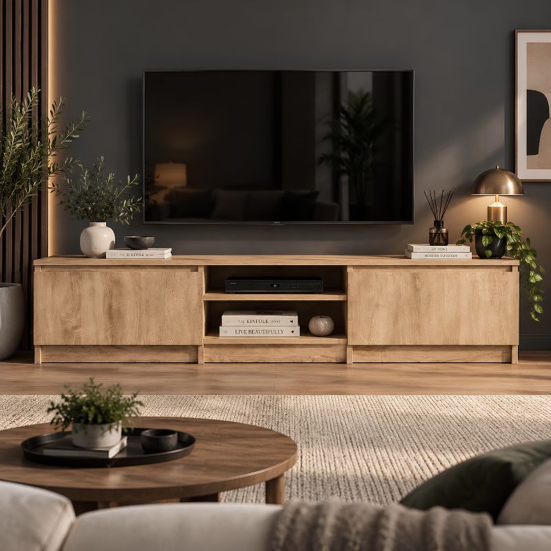 Meuble TV 140 cm Bois - William | Élégance et Praticité