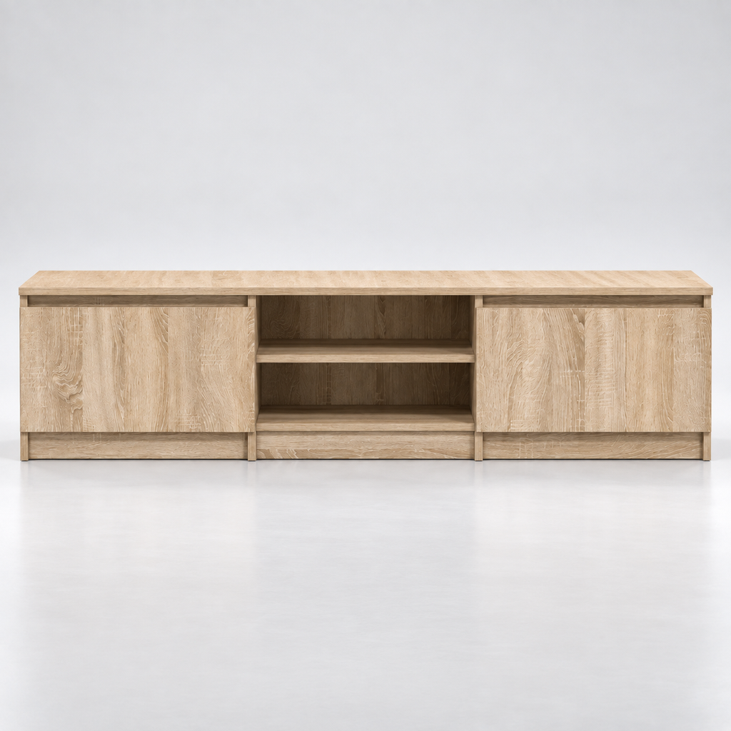 Meuble TV 140 cm Bois - William | Élégance et Praticité