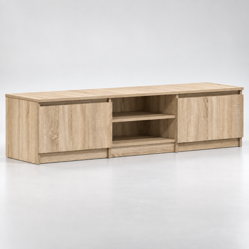 Meuble TV 140 cm Bois - William | Élégance et Praticité
