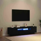 Meuble TV 160 cm Noir - Simon | Chic, Robuste et Fonctionnel