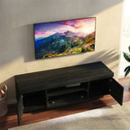 Meuble TV 160 cm Noir - Simon | Chic, Robuste et Fonctionnel
