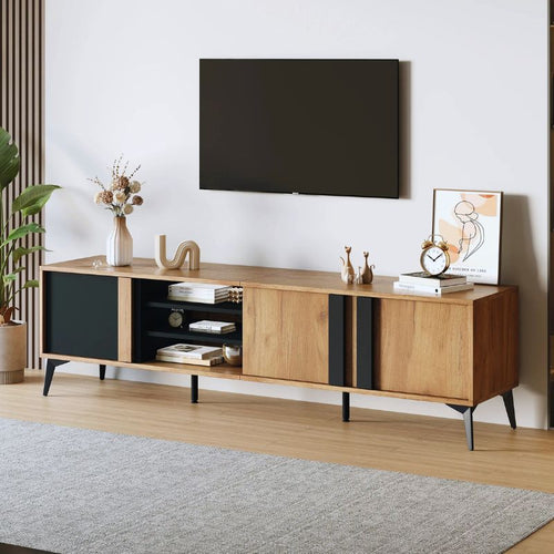Meuble TV 180 cm sur Pied - Jonas | Style Moderne pour Votre Salon