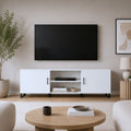 Meuble TV Blanc 150 - Håkon | Élégance et Praticité
