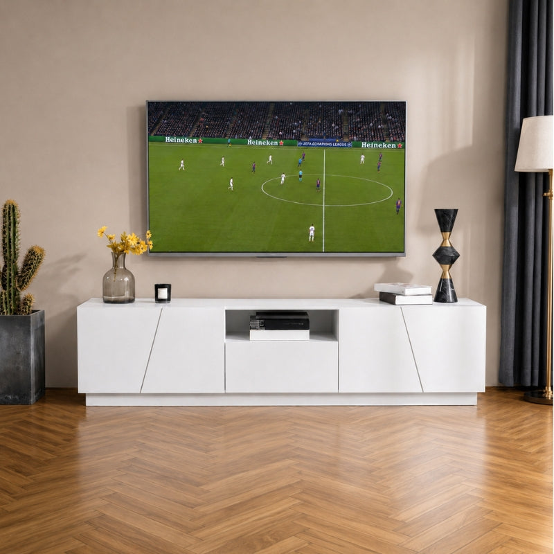 Meuble TV Blanc Design - Odin | Le Meuble qui Sublime Votre Salon