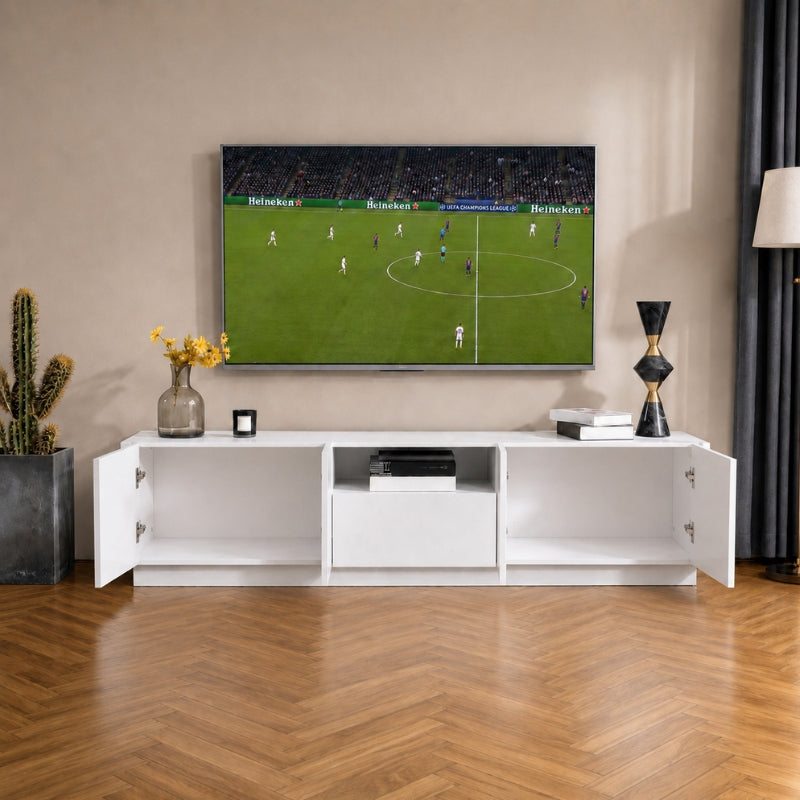 Meuble TV Blanc Design - Odin | Le Meuble qui Sublime Votre Salon