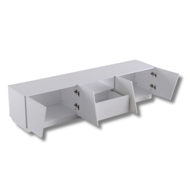 Meuble TV Blanc Design - Odin | Le Meuble qui Sublime Votre Salon