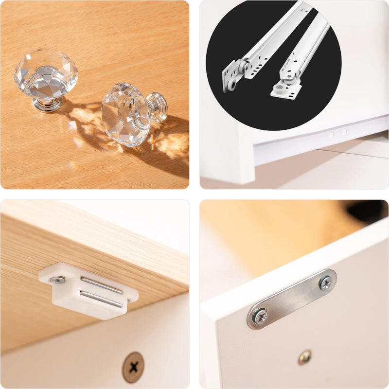 Meuble TV Blanc et Bois Clair - Thor | Design & Rangement Optimisé