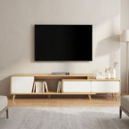 Meuble Tv Blanc Moderne - Jonas | Rangement Malin et Éxtensible