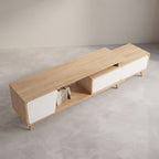 Meuble Tv Blanc Moderne - Jonas | Rangement Malin et Éxtensible