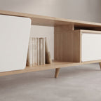 Meuble Tv Blanc Moderne - Jonas | Rangement Malin et Éxtensible