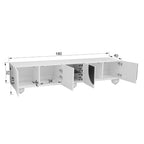 Meuble TV Blanc Noir - Marcus | Design & Rangement Optimisé