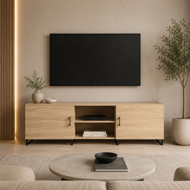 Meuble TV Bois Design - Lucas | Style Moderne pour Votre Salon