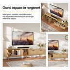 Meuble TV Bois et Rotin - Filip | Style Moderne pour Votre Salon