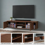 Meuble Tv Design Suspendu - Halvor | Noyer Massif