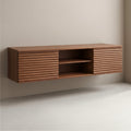 Meuble Tv Design Suspendu - Halvor | Noyer Massif