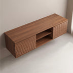 Meuble Tv Design Suspendu - Halvor | Noyer Massif