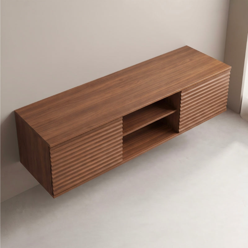 Meuble Tv Design Suspendu - Halvor | Noyer Massif