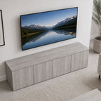 Meuble TV en Bois Gris - Sander | Design & Rangement Optimisé