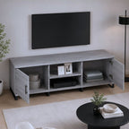 Meuble TV Gris Clair - Erling | Design & Rangement Optimisé