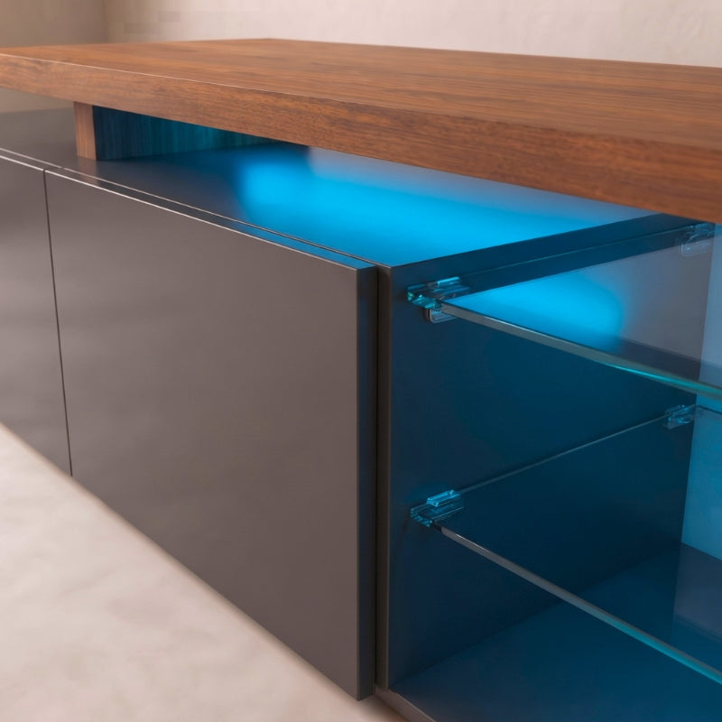 Meuble Tv Led en Bois - Ivar | Style Moderne pour Votre Salon