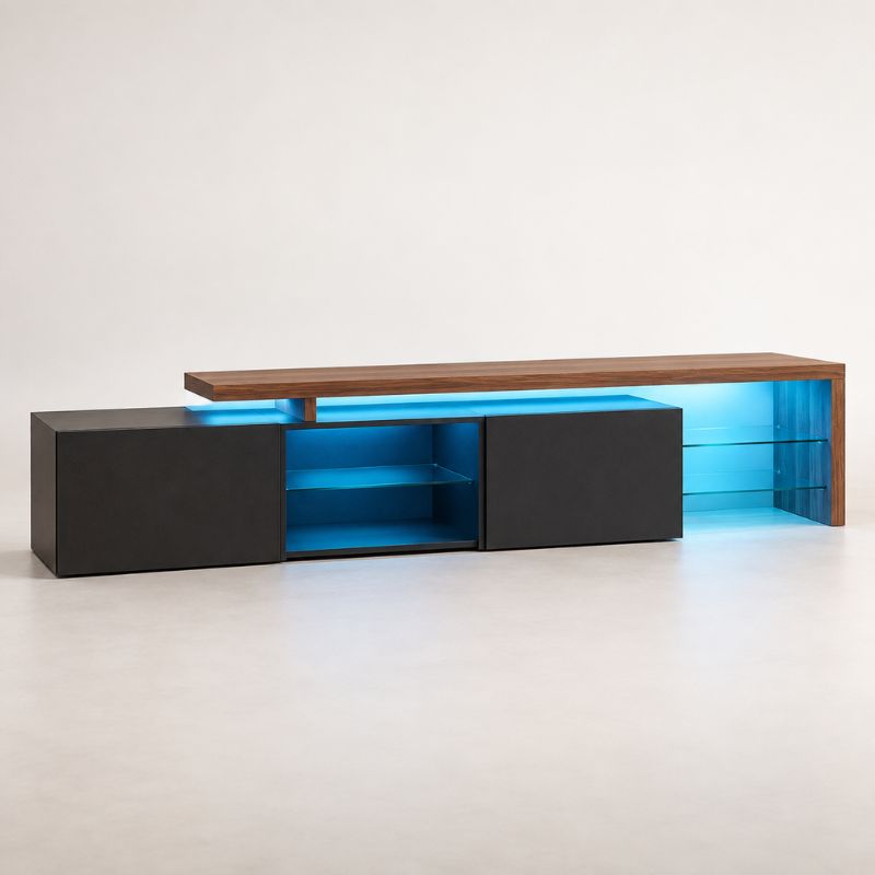 Meuble TV LED Bois - Ivar | Style Moderne pour Votre Salon