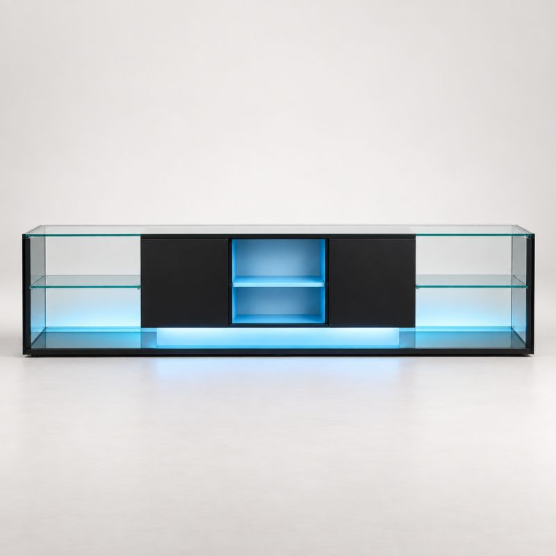Meuble TV LED Noir - Knut | Élégance et Praticité