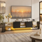 Meuble TV LED Noir - Knut | Élégance et Praticité