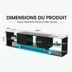 Meuble TV LED Noir - Knut | Élégance et Praticité
