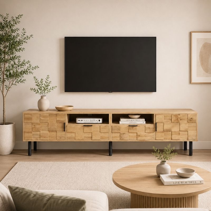 Meuble TV Modern en Bois - Adam | Élégance et Praticité