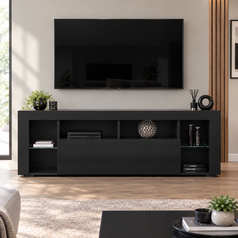 Meuble Tv Noir Design - Vidar | Design & Éclairage LED