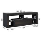 Meuble Tv Noir Design - Vidar | Design & Éclairage LED
