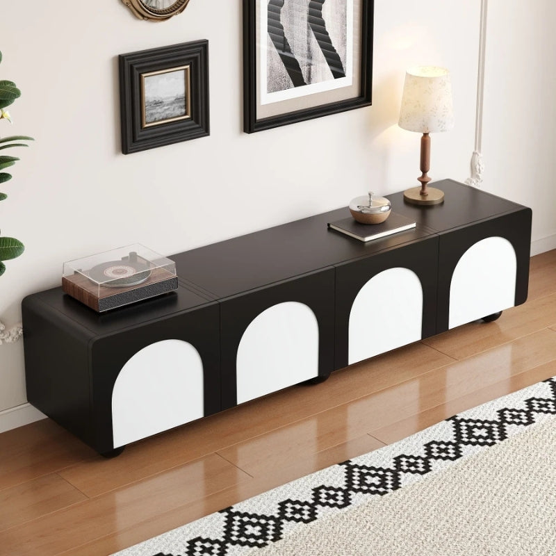 Meuble TV Noir et Blanc - Gunnar | Chic, Robuste et Fonctionnel