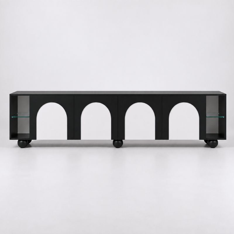 Meuble TV Noir et Blanc - Gunnar | Chic, Robuste et Fonctionnel