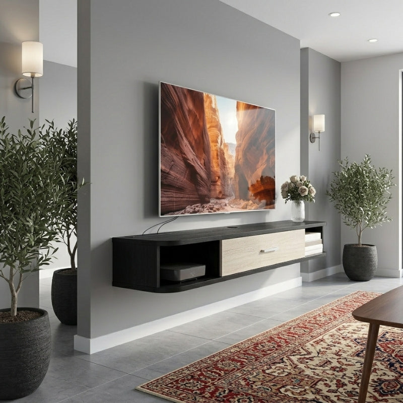 Meuble TV Suspendu 120 cm - Sverre | Le Meuble qui Sublime Votre Salon