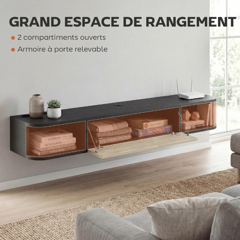 Meuble TV Suspendu 120 cm - Sverre | Le Meuble qui Sublime Votre Salon