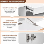 Meuble TV Suspendu Blanc 180 cm - Mikael | Chic, Robuste et Fonctionnel
