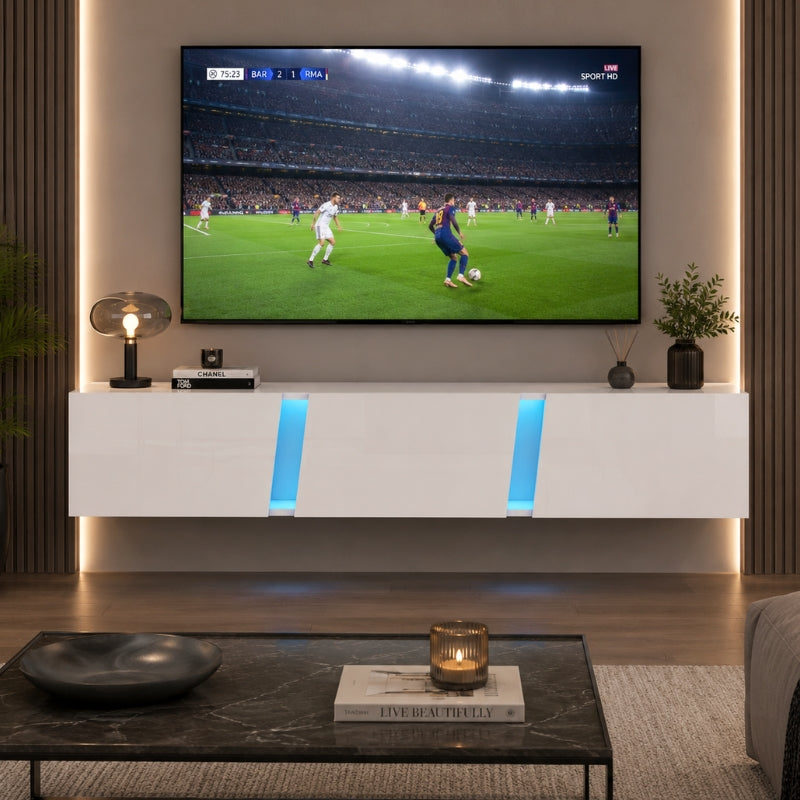 Meuble TV Suspendu Led - Trygve | Élégance et Praticité