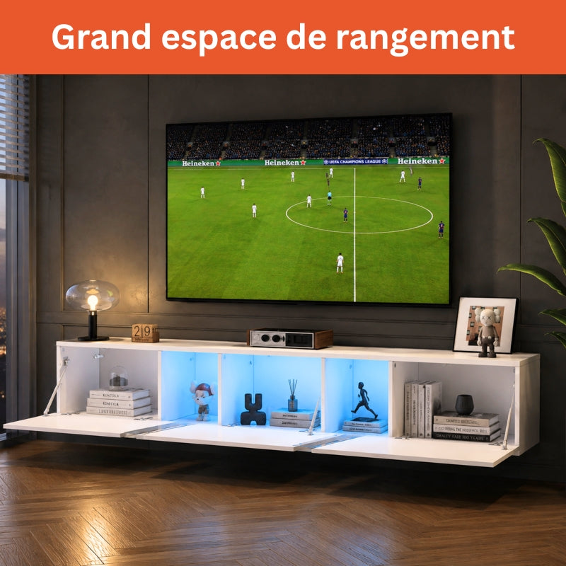 Meuble TV Suspendu Led - Trygve | Élégance et Praticité