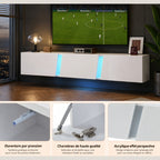 Meuble TV Suspendu Led - Trygve | Élégance et Praticité