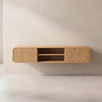 Meuble Tv Suspendu Bois 160 cm - Henzar  | Style Moderne pour Votre Salon