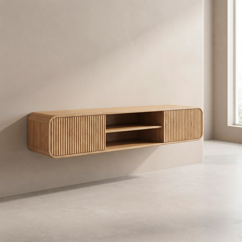 Meuble Tv Suspendu Bois 160 cm - Henzar  | Style Moderne pour Votre Salon