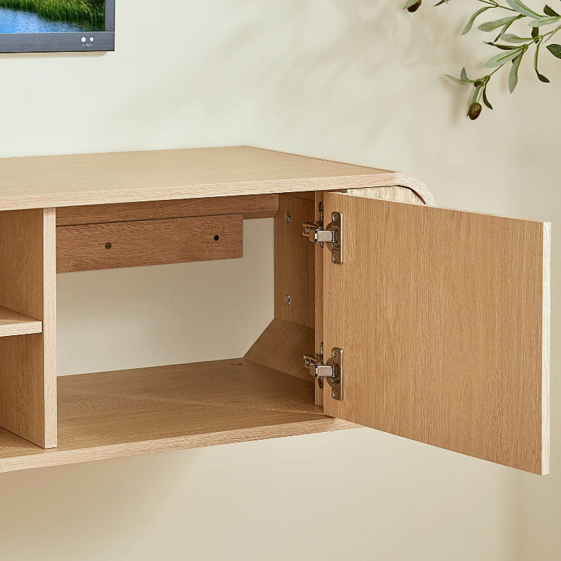 Meuble Tv Suspendu Bois 160 cm - Henzar  | Style Moderne pour Votre Salon